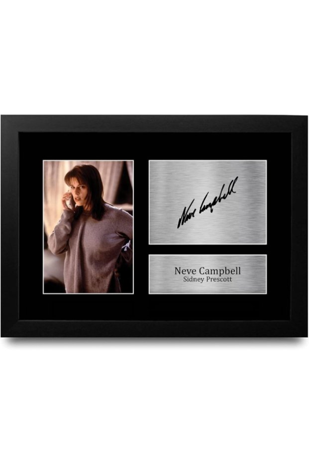 FR A4 Neve Campbell Scream Sidney Prescott Gifts Printed Signed Autograph Picture for Movie Memorabilia Fans - A4 Framed