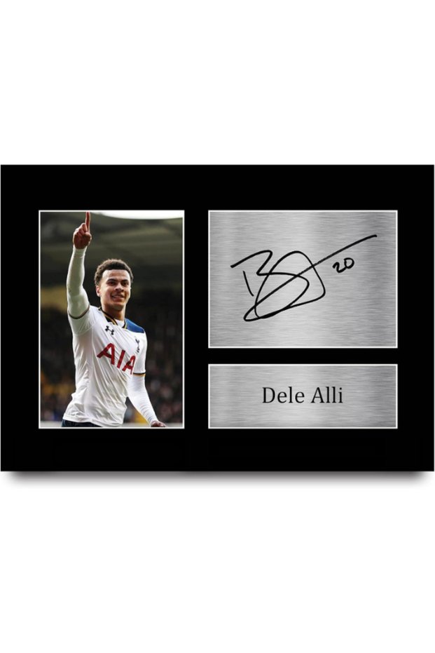 DELE Alli A4 Unframed Signed Printed Autographs Picture Print Photo Display Gift For Tottenham Hotspur Football Fans