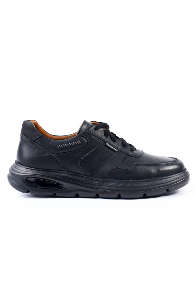 Genuine Leather Black Casual Men's Shoes - Flex255303