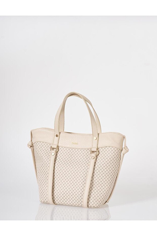 Monogram Pattern Shoulder Bag Cream - 2
