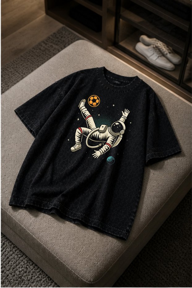 Modex Washed Oversize Unisex T-Shirt Washed Vintage Street Style Street Fashion Cotton Comfortable Fit Daily Wear T-Shirt