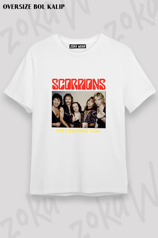 Unisex Loose Fit Scorpions V3 Printed T-Shirt