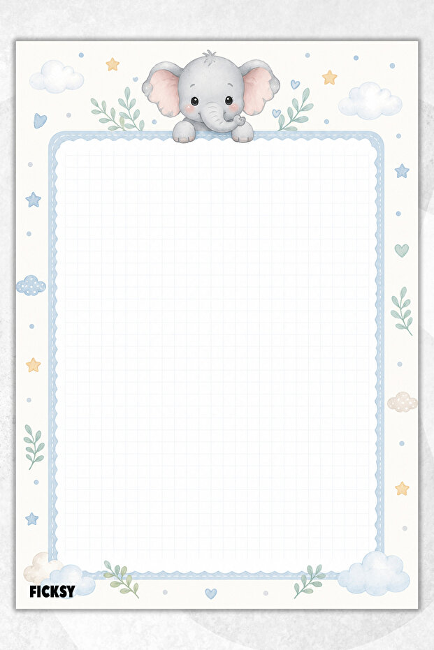A4 Notepad Checkered Notebook - 50 Sheets - Memopad - Notepad - Notepad - Note Paper - 1