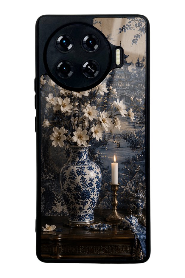 Tecno Spark 20 Pro Plus Blue Pagoda Elegance Design Glossy Phone Case