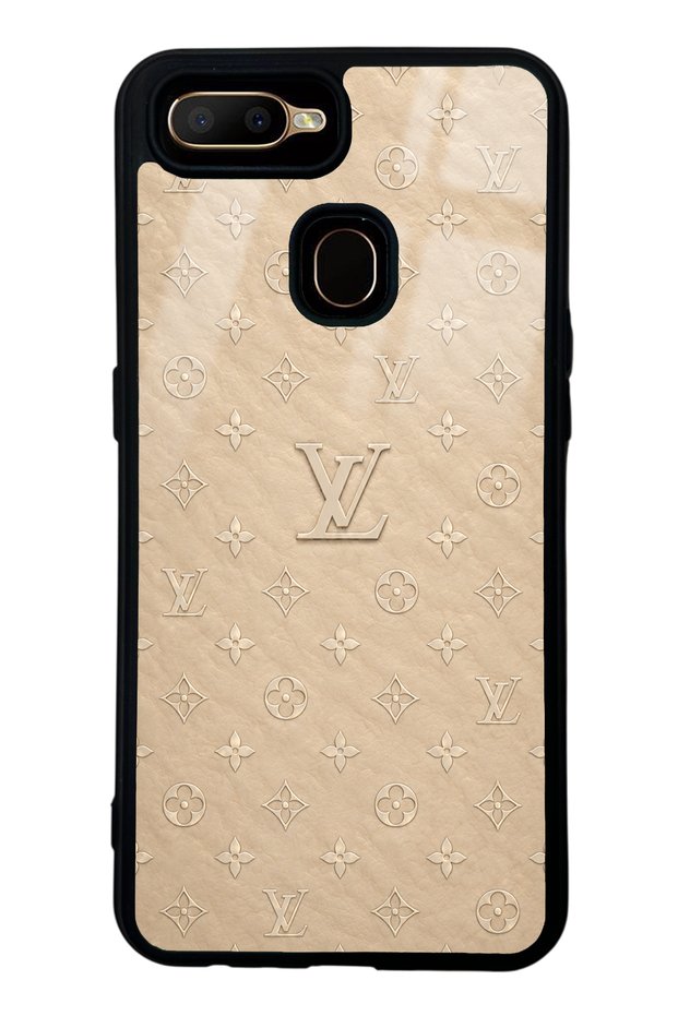 Oppo A5S Beige Gold Lv Design Glossy Phone Case