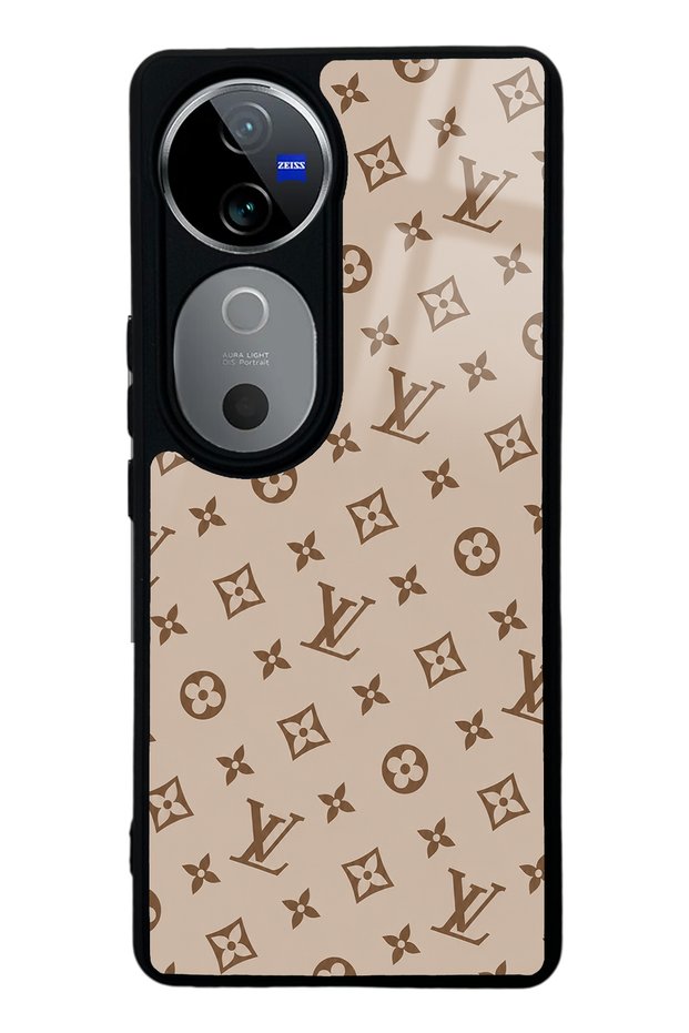 Vivo V40 Dark Cream Lv Design Glossy Phone Case