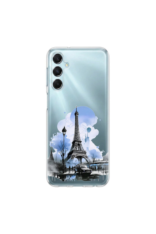 Samsung Galaxy M34 Compatible Paris 2 Design Transparent Case