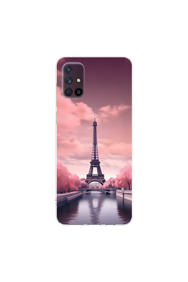 Samsung Galaxy M51 Compatible Paris 3 Design Transparent Case