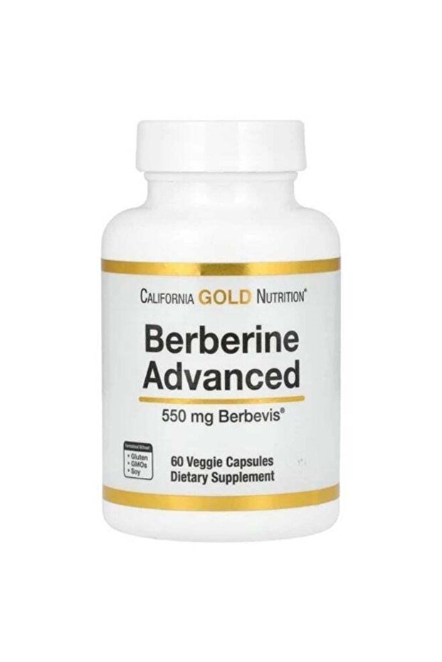 , Berberine Advanced,550 mg Berbevis-60 Veggie Capsules