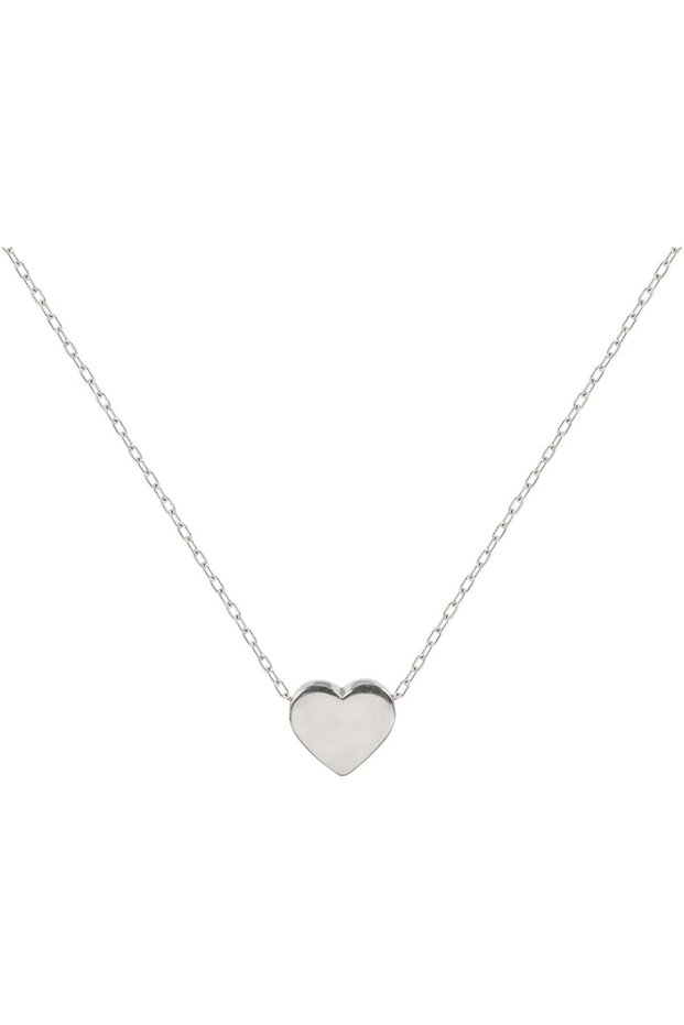 Silver Heart Women's Necklace, 925 Sterling Silver, Pendant Necklace, Handmade Adjustable Jewelry