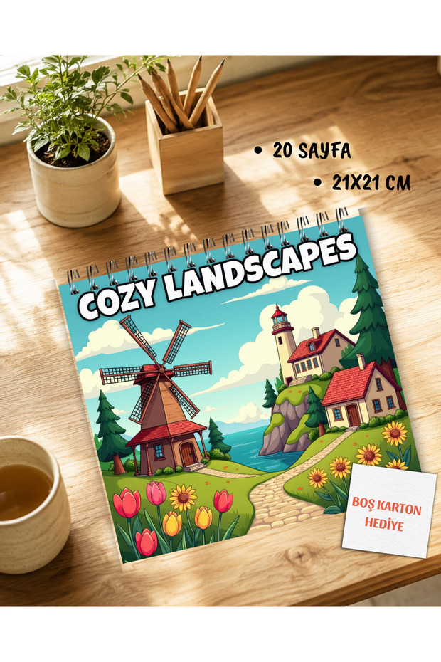 Landscape Coloring Book, 21X21 cm Coloring Book Yb0008