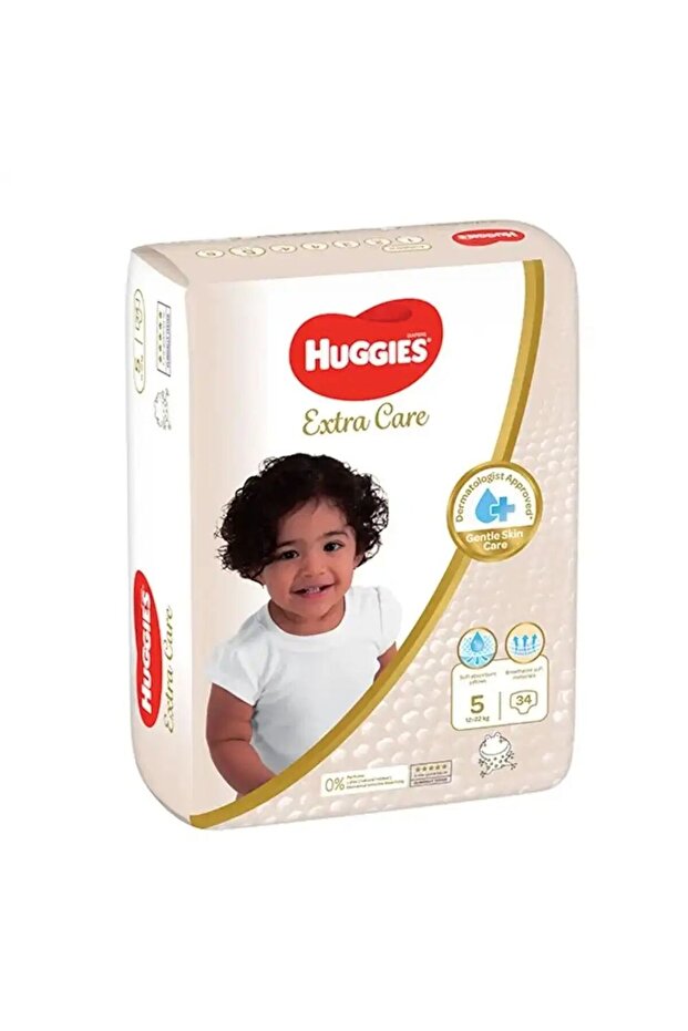 Extra Care Baby Diaper, Size 5- 34pcs