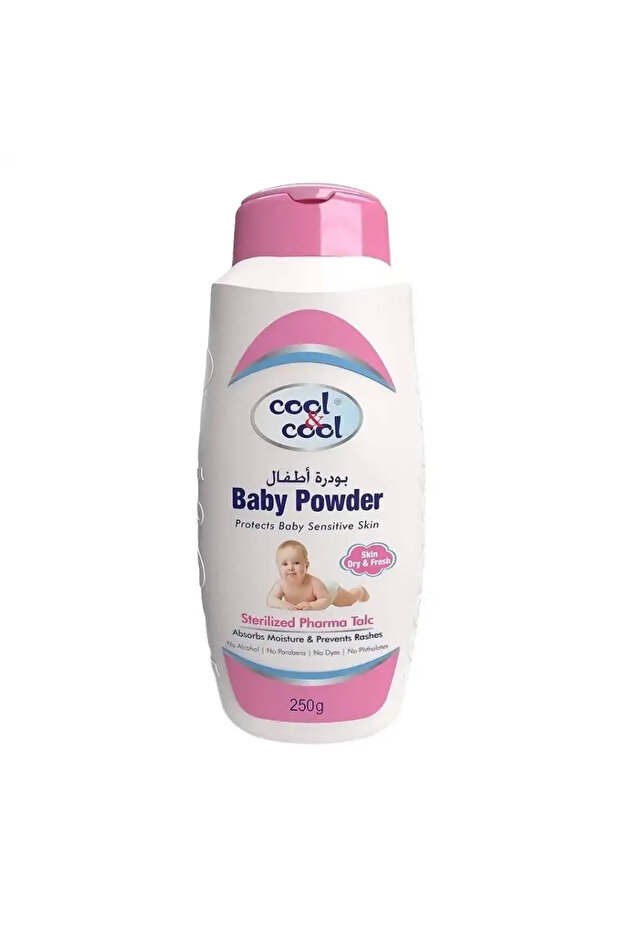 Cool and Cool Sterilized Pharma Talc Baby Powder- 250gms
