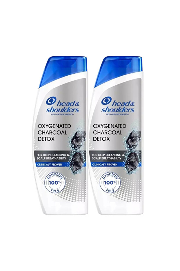 Oxygenated Charcoal Detox Anti Dandruff Shampoo- 2X375ml