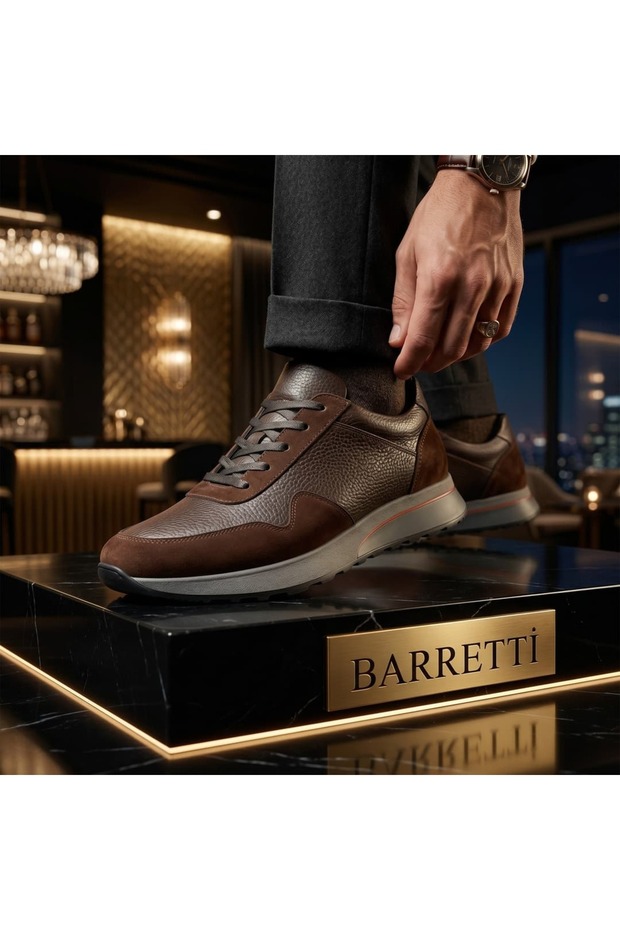 Brown Suede & Floter Leather Sneaker