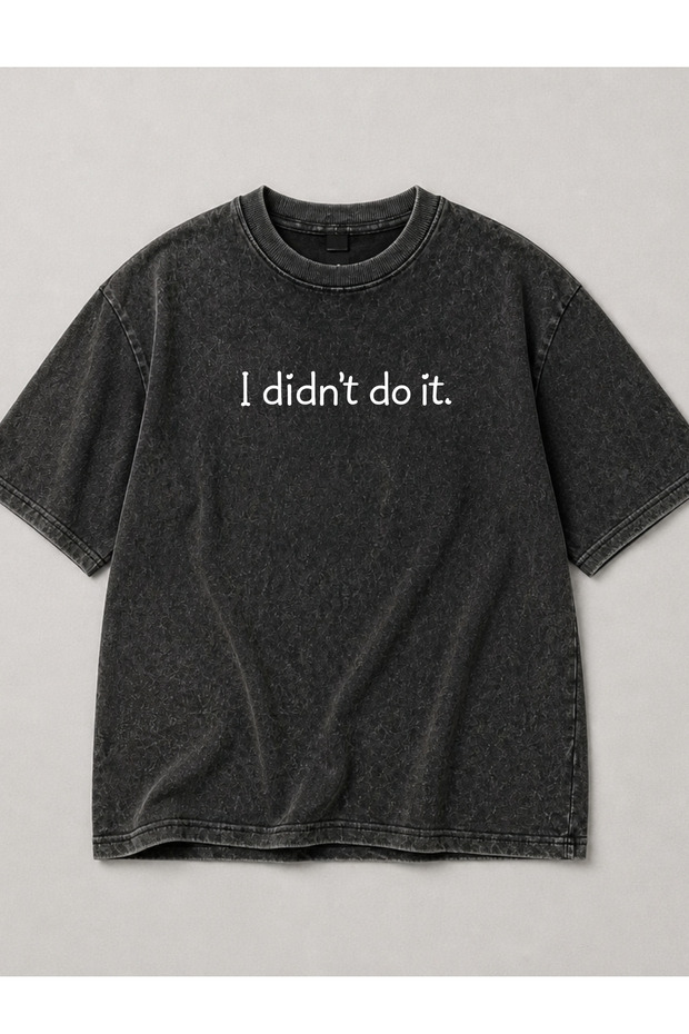 Acid Washed Oversize Unisex T-Shirt Washed Vintage Street Style Street Fashion Cotton Comfortable Fit Daily Wear T-Shirt