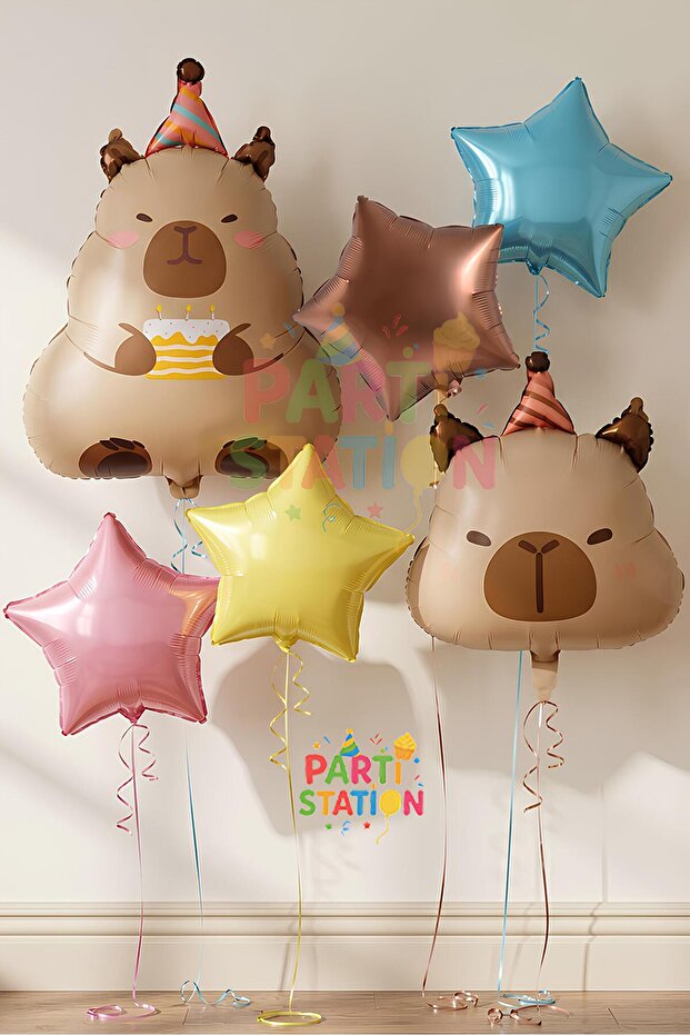 Kapibara Concept Balloon Set 6 Pieces Capybara Balloon