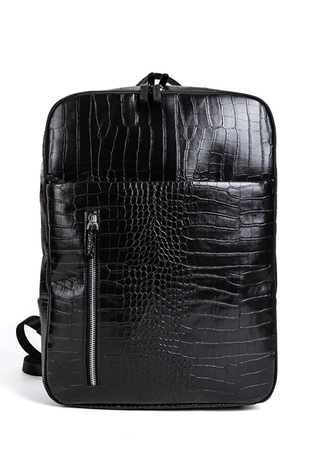 Organizer Multi-Compartment 15.6 Faux Leather Laptop Backpack
