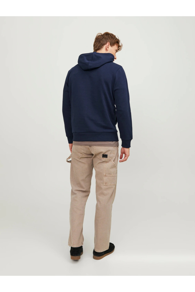 Jack&Jones Oversize Kapüşonlu Sweatshirt - Minimalist Tasarım - Erkek - 6