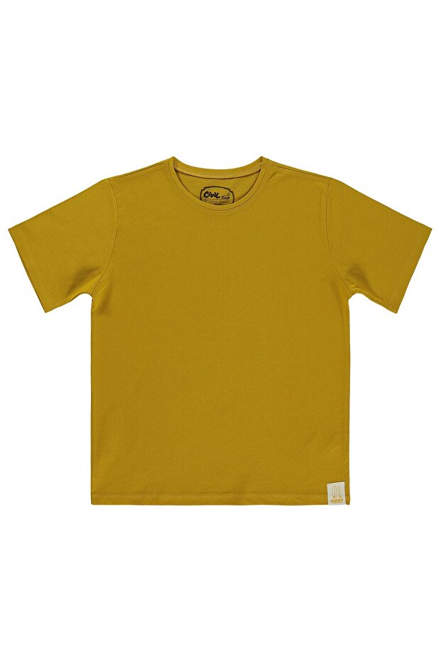 Basic Surf Label T-Shirt for Ages 10-13 - Yellow