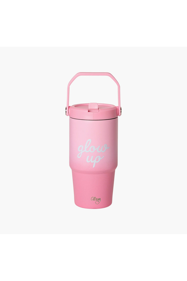 Glow Up Collection Insulated Tumbler-600 Ml-Twisting Lid- (304 Stainless Steel) Multicolor \ 9X24.3