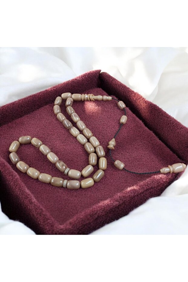 Crimped Amber Special Color Salih Master Made Capsule Cut Ring Model Prayer Beads