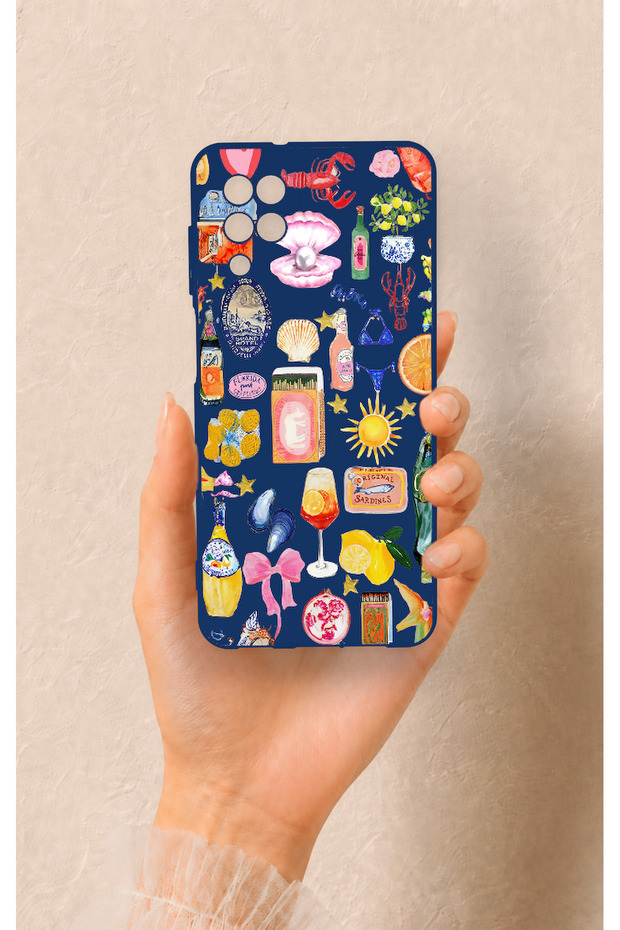 Samsung A12 Compatible Summer Patterned Silicone Case