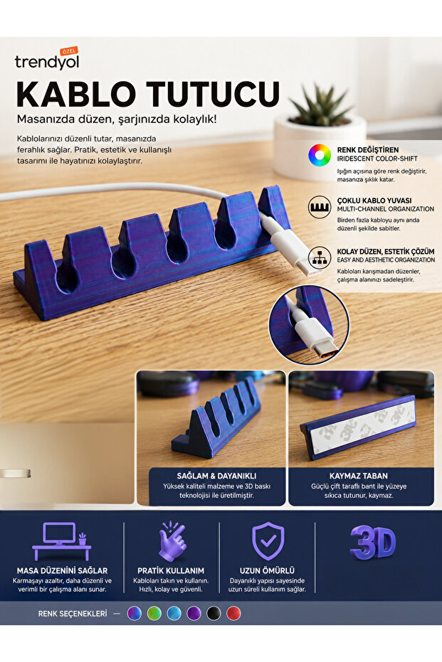 Kablo Tutucu-Cable Organizer