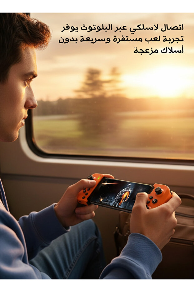 وحدة تحكم ألعاب لاسلكية قابلة للسحب تعمل بتقنية البلوتوث لأجهزة أندرويد 6.0+ و iOS 11.3+، عصا تحكم للألعاب بتوصيل مباشر مع وظيفة توربو، مصنوعة من مادة ABS، متوافقة مع الهواتف الذكية والأجهزة اللوحية - 4