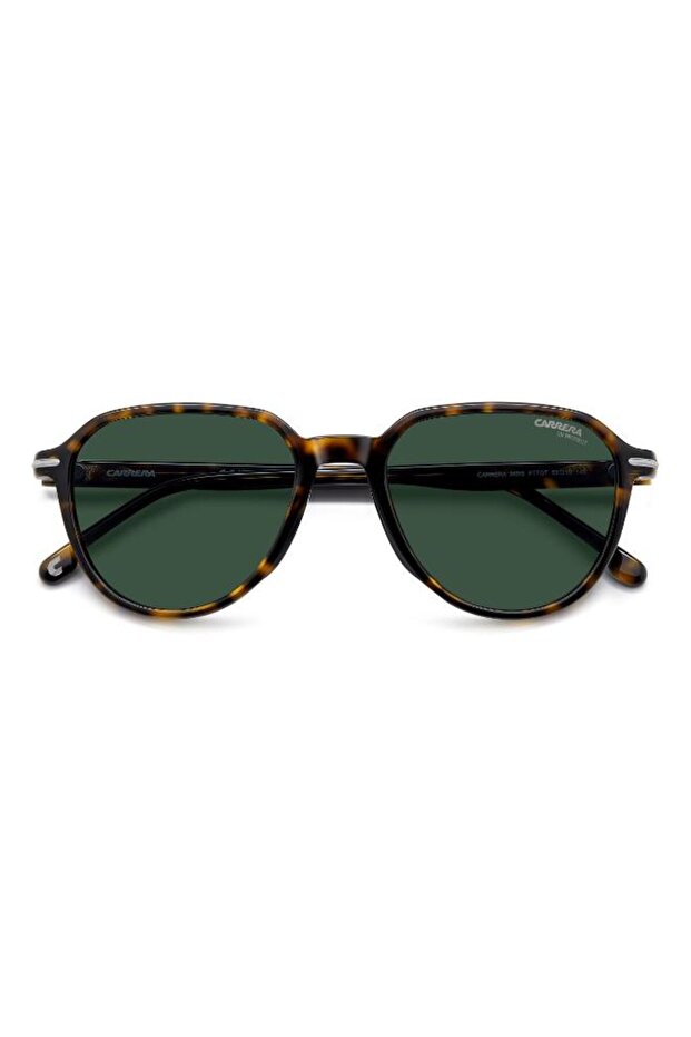 UV Protected Sunglasses Brown Havana Dark Ruthenium Frame Green Mirror Lens 53mm - C-342/S-FTT - 4