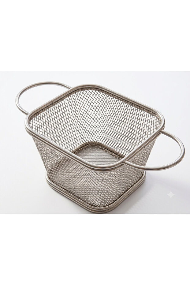 Stainless Mini Presentation Basket, French Fries, Dumpling, Onion Ring Serving Basket Presentation Holder