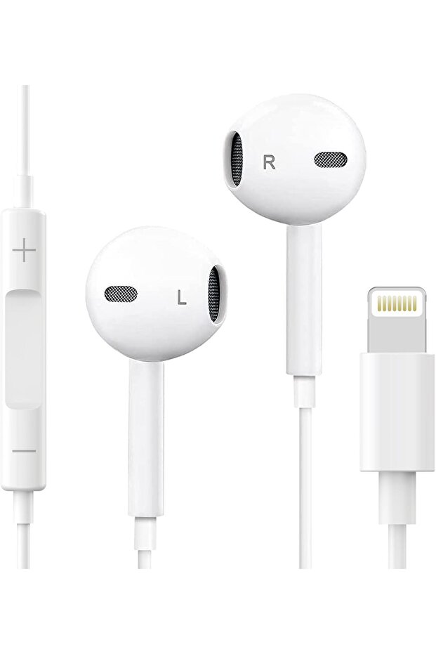 Apple Earbuds Headphones with Lightning Connector MFi Certified Built-in Microphone & Volume Control