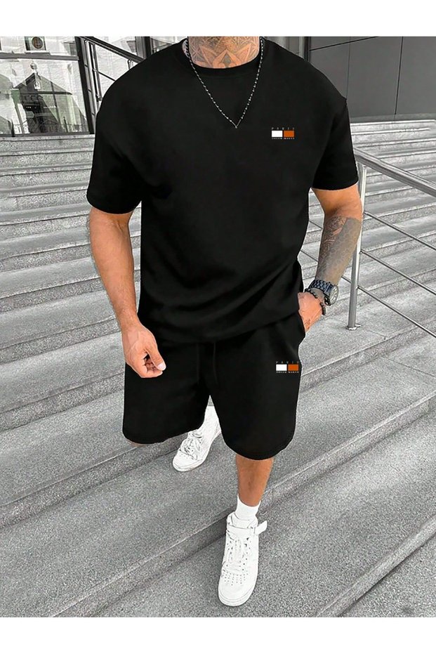 Unisex Oversize Shorts Set Short Sleeve T-Shirt Comfortable Fit Summer Casual Sports