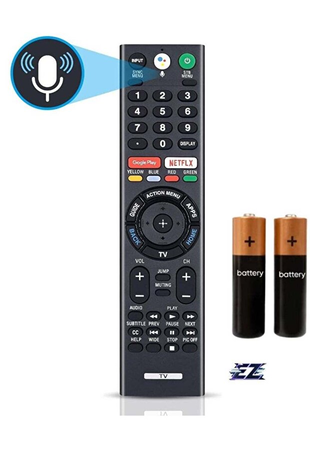 Replacement Voice Remote Control RMF-TX300U for Sony Bravia Smart TV with Battery
