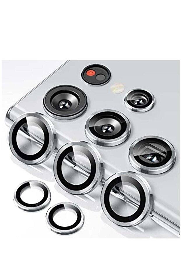 [5 in 1] Camera Lens Protector for Samsung S23 Ultra, Scratch-Resistant, Silver