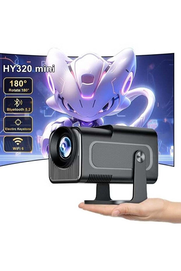 Mini Projector Full HD 720P Bluetooth Projector with 4K Support, Auto Focus & Auto Trapezoidal