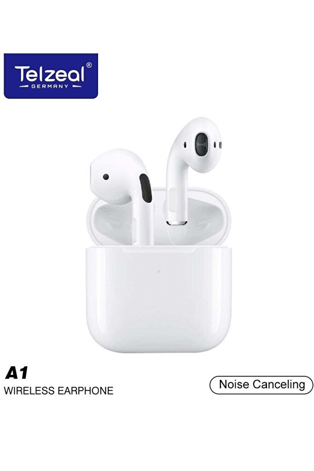A1 Wireless Earbuds – Pure Sound, Seamless Bluetooth Connectivity, Sleek White Design