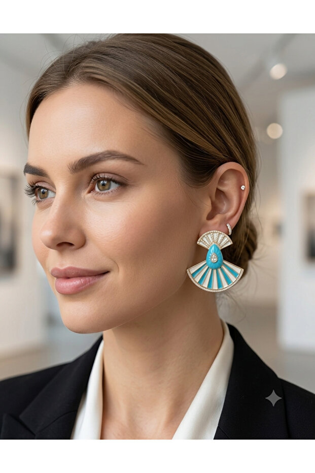 Premium Geometric Stone Women's Earrings