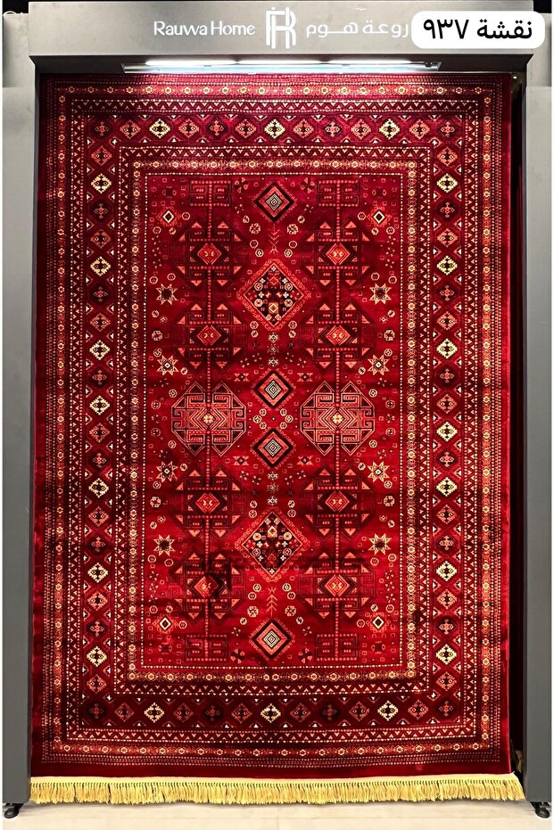سجاد تركي أفغاني أحمر تراثي فاخر | كثافة عالية وخامة سميكة | متعدد المقاسات 200*300 - 150*230