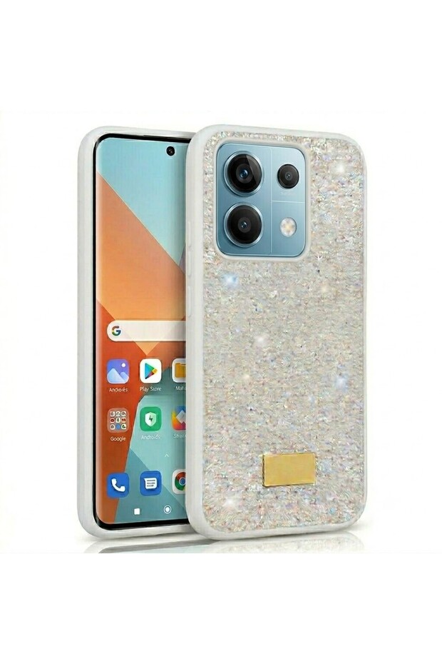 Xiaomi Redmi Note 13 Pro Plus Case with Silicone Edges and Shiny Lux Diamond Cover