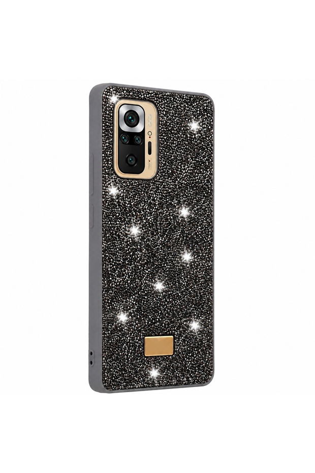 Xiaomi Redmi Note 10 Pro Case with Silicone Edges and Shiny Lux Diamond Cover