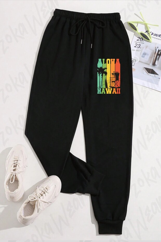 Unisex Aloha Hawaii Printed Sweatpants