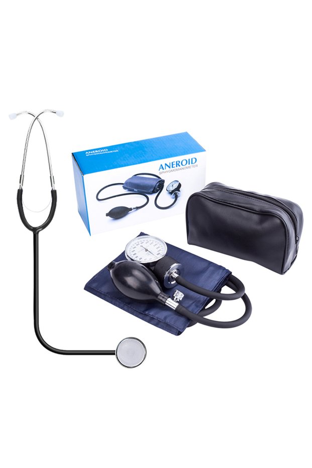 Single Sided Manual Blood Pressure Monitor BP Upper Arm Sphygmomanometer Aneroid Baumanometer Stetho