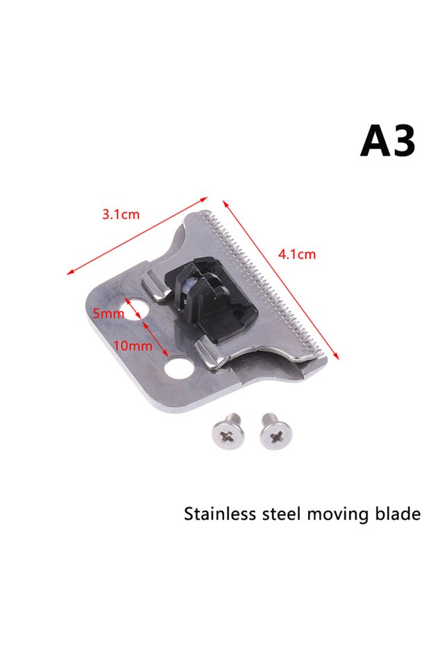 A3 ●★⊙ 1PC Hair Clipper T-Blade With 1 Pair Screws Stainless Steel Hair Trimmer Baldhead Hair Cutter