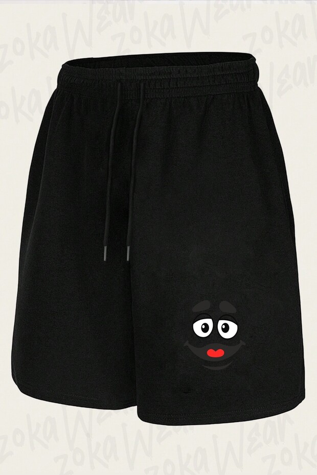 شورت مطبوع بتصميم Grimace Face للجنسين