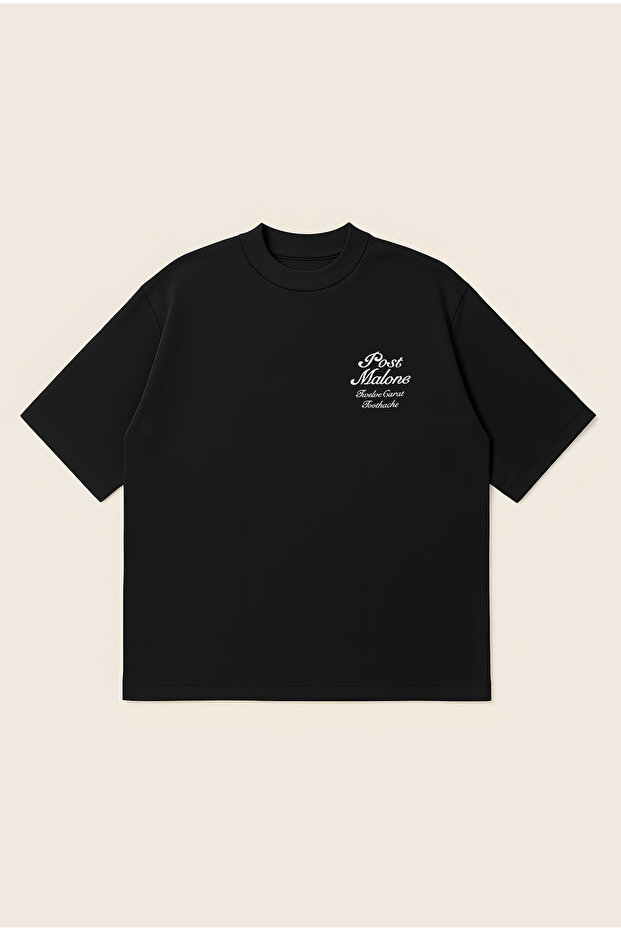 Verdy X Post Malone Printed Oversize Boxy Cut Unisex 100% Cotton Printed Tshirt | Streetwear