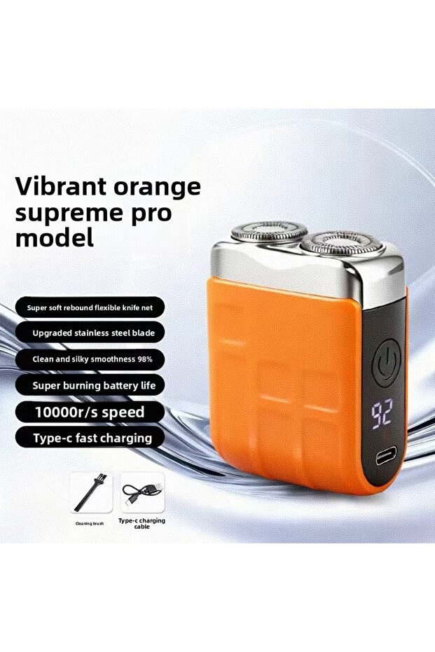 1pc New Electric Shaver for Men, Rechargeable Beard Blade, Water Washed Digital Display Double Heade