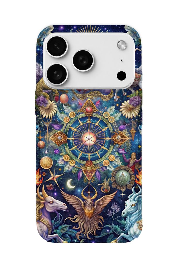 iPhone 17 Pro Max Compatible Printed Transparent Phone Case | Collection: Zodiacmuse Celestia