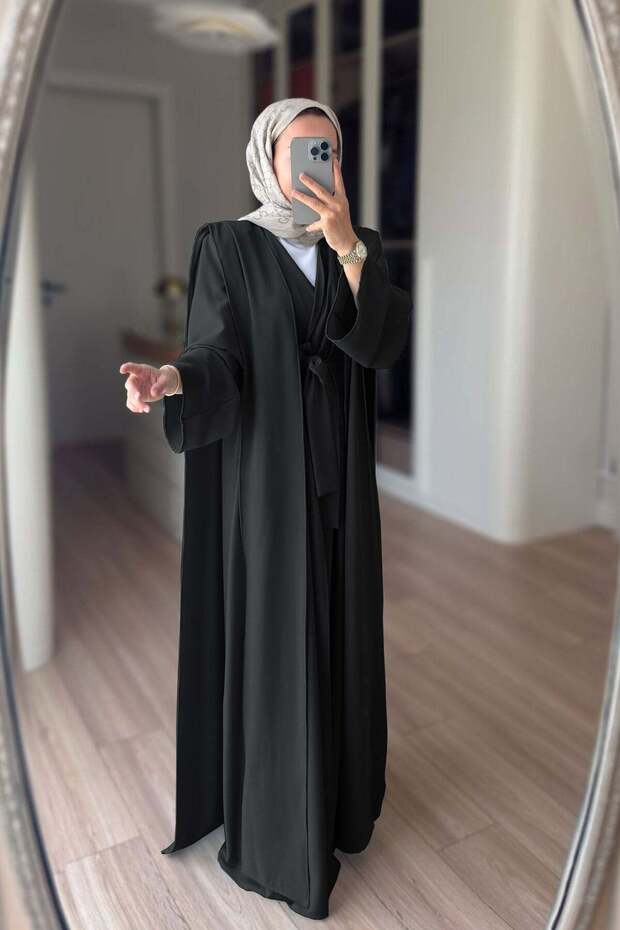طقم عباية نايا - أسود