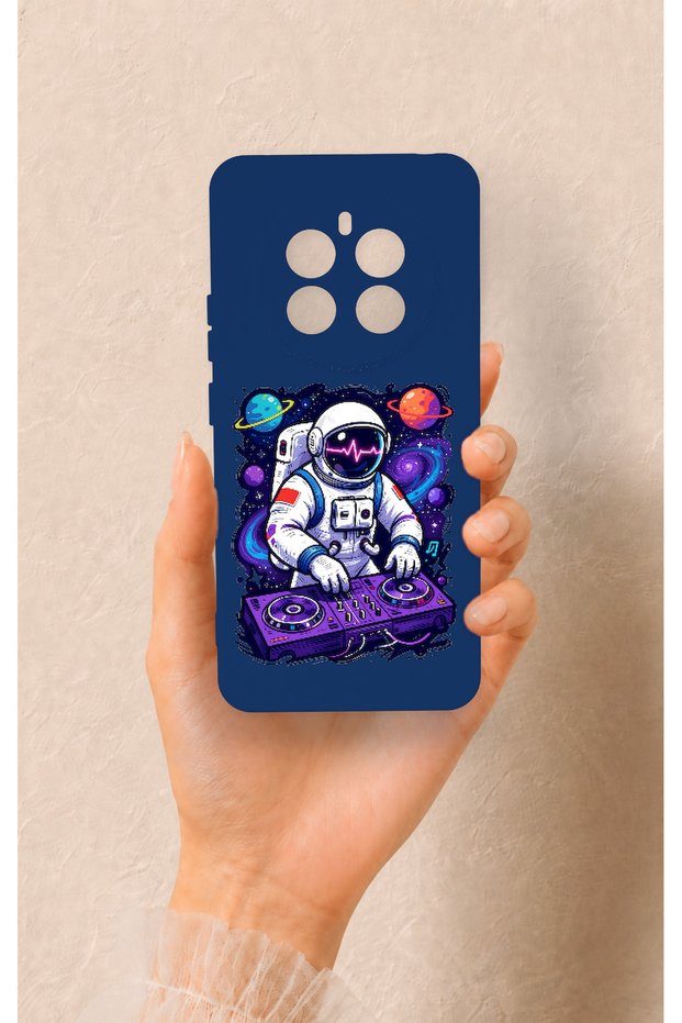 حافظة سيليكون بنمط رائد الفضاء DJ متوافقة مع Realme 12 4G
